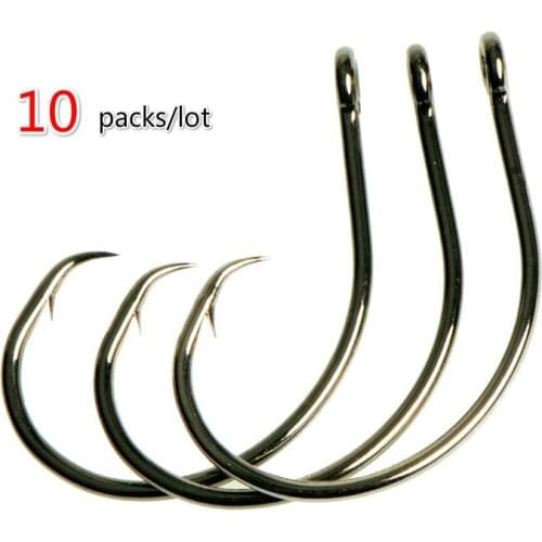 10packs/lot Norway Mustad 39951 demon circle rustproof hook barbed hook sharp strong ocean boat fishing freshwater fishing pesca