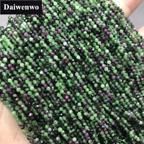 2/3/4/5mm Rubyzoisite Small Beads Faceted Natural Stone Cut Shining DIY