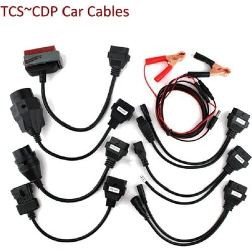 2021 Full Set of 8 Car Cables for ds150e TCS C.DP auto Diagnostic Interface tool For tcs c.dp VCI OBD2 8 Cable free shipping