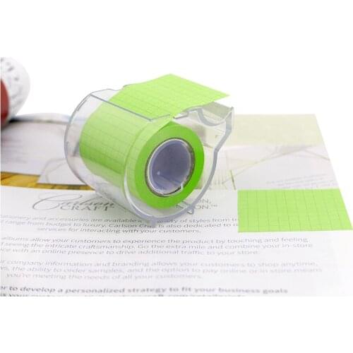 4A Roll Sticky Notes Full Adhesive 2 x 315 Inches Neon Green Grid Stationery Kawaii Planner Sticker Memo Pad 4A PSS 9-1 NG Grid