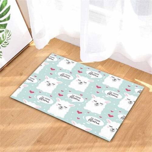 Alpacas Bath Rugs Non-Slip Doormat Floor Entryways Indoor Front Door Mat Bath Mat 40X60CM Bathroom Accessories
