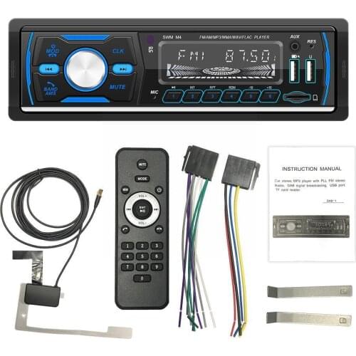 DAB+ RDS AM FM Car Radio MP3 Player 1 DIN Stereo Bluetooth Colors Unit 7 Phone AUX Charging Support SD USB Button V6H9