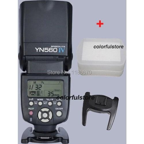 YongNuo YN-560 YN560 IV YN-560IV Wireless Flash Speedlight For Canon Rebel T3 XS T5i T4i T3i T2i T1i XSi XTi XT Camera +Diffuser