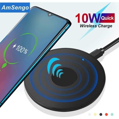 Qi Wireless Charger For iPhone 11 Pro 8 X XR XS Max 10W Fast Wireless Charging for Samsung S20 S10 S9 S8 USB Charger Pad