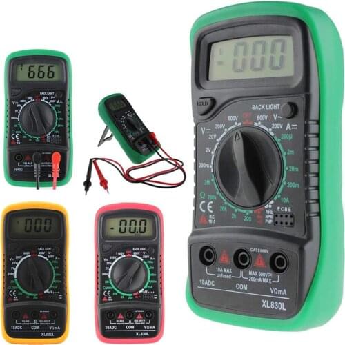 AC&DC LCD Digital Multimeter Voltmeter Voltage Tester Circuit Checker Buzzer Housed In A Rugged Rubber Boot With Integral Stand