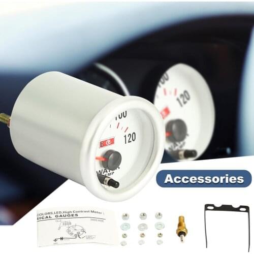Gauge Car Motor Water Temperature Gauge Modified Parts Water Temperature Meter Sensor Radiator 7C7702 WATER TEMP for Vehicles