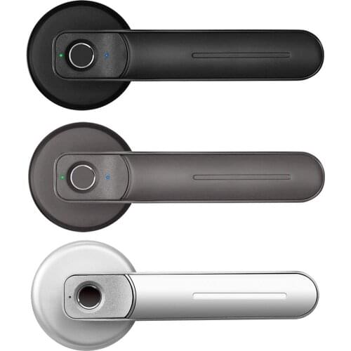 Fingerprint Door Lock Handle USB Rechargeable Anti Theft Smart Biometric Apartment Bedroom Home Security DoorLock with 2 Keys