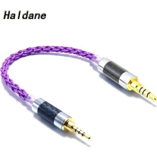 Haldane HIFI Carbon Fiber 2.5mm TRRS Balanced Male to 3.5mm TRRS Balanced Male Audio Adapter Cable 3.5mm to 2.5mm TRRS Cable