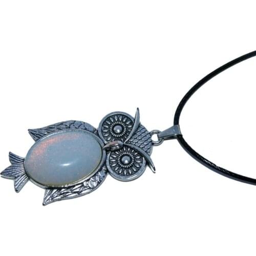 Fashion Delicate Cute Natural Stone Tiger Eye Turquoises Owl Small Pendant Diy Necklace Earrings Womens Decoration Accessory