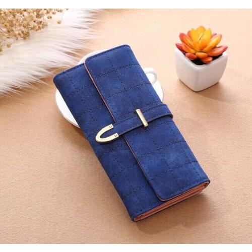 Card Holders Female Wallet for Girls Ladies Women Wallets Long with Plaid Pu Leather Fashion Hasp Coin Purse Phone Bag