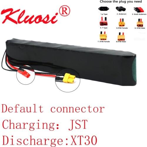 KLUOSI 48V 10.5Ah 11Ah 13S3P 10Ah 54.6V Li-ion Rechargeable Battery Pack Built-in 20A BMS for 250W 450W 750W Scooter Ebike Motor