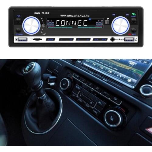 SWM-20168 18.8cmx11cmx5.8cm Universal Car Dual USB Multifunctional Bluetooth In-Car Hands Free MP3 Radio Player Car Accessories