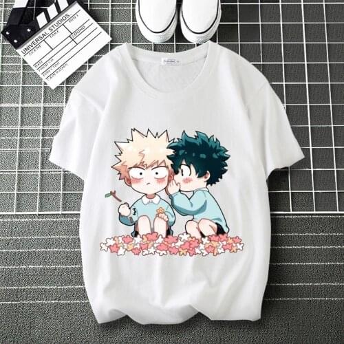 My Hero Academia Bakugo Katsuki Comic Print Cool T-Shirt Round Collar Short Sleeve Modal Top Shirts