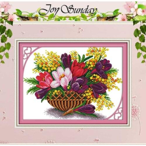 Magnolia flower Patterns Counted Cross Stitch 11CT 14CT Cross Stitch Set Wholesale Cross-stitch Kit Embroidery Needlework