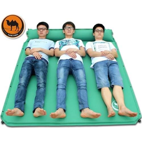 Desert Camel Ultra-large 3 Person Use Inflatable Camping Mat Camping Equipment Inflatable Mattress Home Air Coushion Air Bed