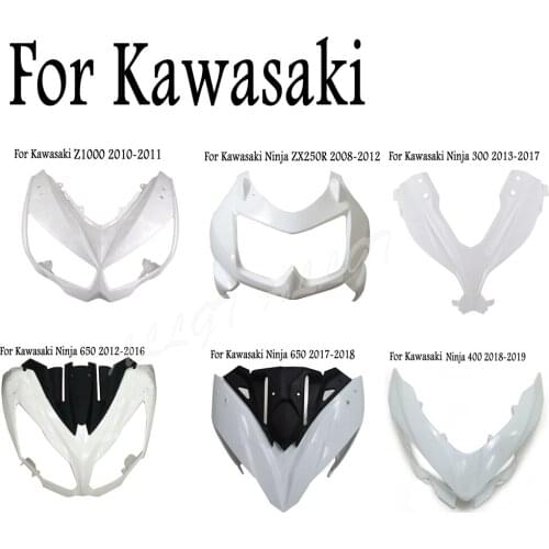 New Motorcycle Unpainted Upper Front Cowl Nose Fairing For Kawasaki Ninja 250 Ninja300 Ninja400 Ninja650 2018 2019