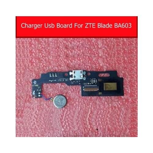 Charger USB Jack Board For ZTE Blade A603 BA603 Micro usb Port Dock Connector Flex Ribbon With Microphone Vibrator Repair Parts