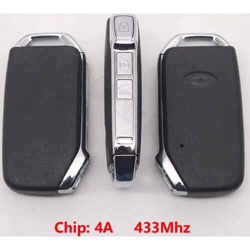 3 Buttons Car Keyless Smart Remote Key 433Mhz with 4A Chip for KIA K5 Forte Sportage Cerato Intelligent Smart Key