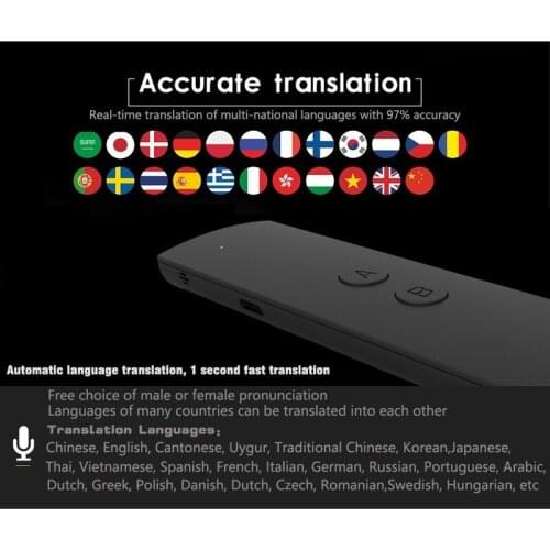 T6 BT APP Smart Voice Speech Translator Two-Way Real Time 30 Multi-Language Translation for Learning Travelling Business Meet