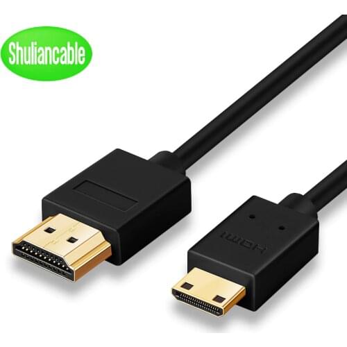 High Speed Mini HDMI to HDMI Cable 1m 1.5m 2m 3m 5m Male to Male 4K 3D 1080P for Tablet Camcorder MP4 Mini HDMI cable