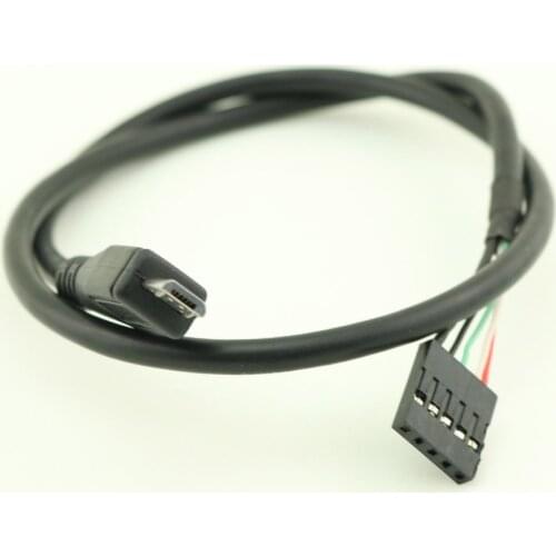 1pcs 50cm Micro USB 5Pin Male to Dupont 5 Pin Female Header Motherboard Adapter Cable