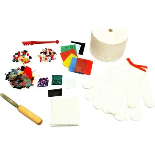 10pcs/set Microwave Kiln Kit Large & Small Glass Fusing Kiln for Glass Fusing Jewelry DIY Kit Ceramic Accessories Supplies OLOEY