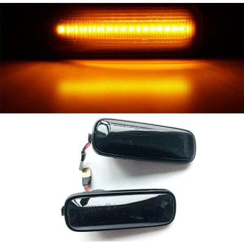 2Pcs Static Smoke Car Front LED Side Marker Turn Signal Light Fit for Honda Civic Ballade Hatchback Sedan 1996 1997 1998 1999