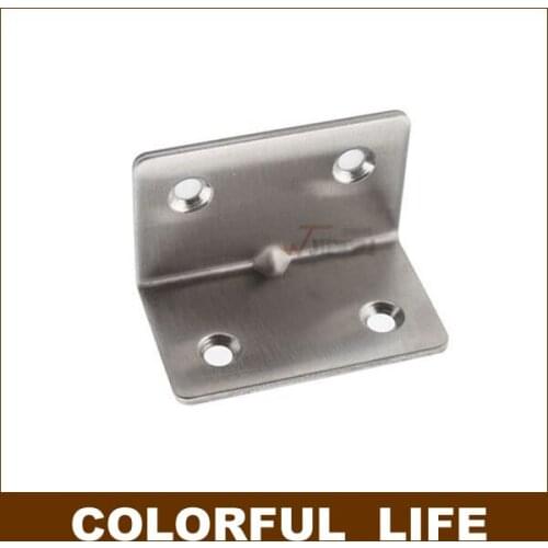 32mm x 50mmx2mm, Stainless steel Corner Brackets Fixed Partition Shelf Support 90 degree angle ,Furniture Hardware