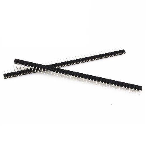 5 Pcs Single Row 40Pin 2.54mm Round Female Pin Header gold plated hined