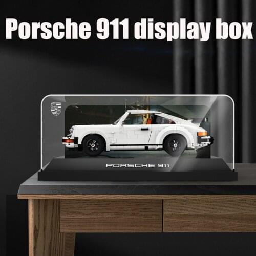 Building Block Acrylic Display Box for 911 10295 (No Kit)- Black Bottom Pattern