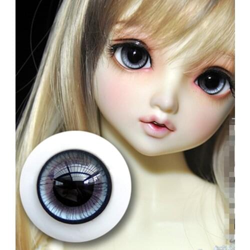 BJD doll accessories suitable for 14mm 16mm imitation supernatural dark grey glass eyes doll accessories