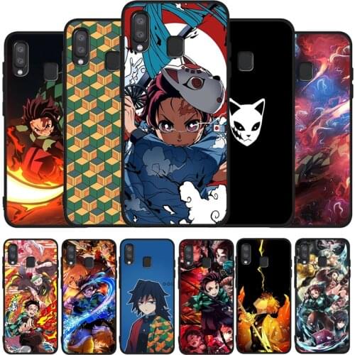 Anime Demon Slayer Kimetsu No Yaiba Black Phone Case For Samsung Galaxy A71 A51 A41 A31 A20E A10 A20 A40 A50 A70 M30S M20 A7 A8