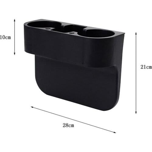 Black 2 Cup Holder Drink Beverage Seat Seam wedge Car Auto Truck Universal Mount