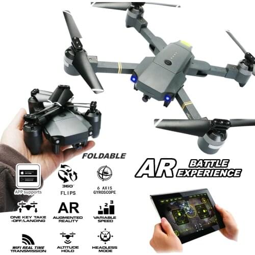 EBOYU XT-1 RC Drone 2.4Ghz 4CH WIFI FPV 1080P HD Camera Foldable RC Quadcopter w/ One Key Take Off & Land Altitude Hold RTF Gift