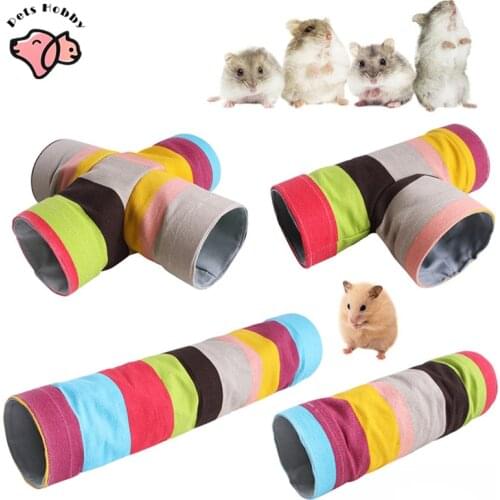 Canvas Hamster Cage Guinea Pig Tunnels Toy Hamster Pipes Hamsters Maze 2/3/4 Channel Small Pet Products Hamster Accessories