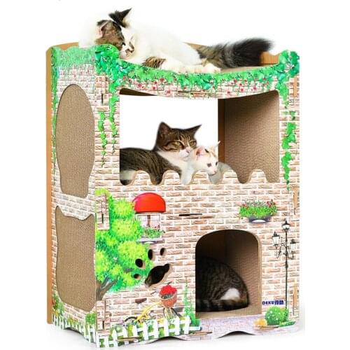 Cat toy Cat house Bungalow Cat House Scratching Large Corrugated Climbing Villa Grinder Toy