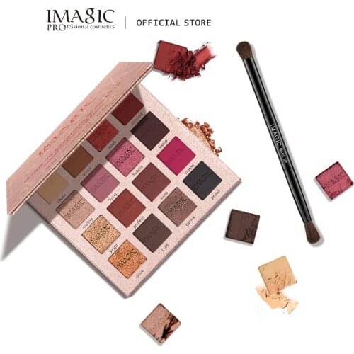 IMAGIC New Arrival Charming Eyeshadow 16 Color Palette Make up Palette Matte Shimmer Pigmented Eye Shadow Powder