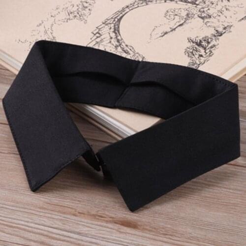 Classic Black/White Collar Shirt Fake Collar Tie Vintage Detachable Collar False Collar Lapel Blouse Top Women/Men Clothes