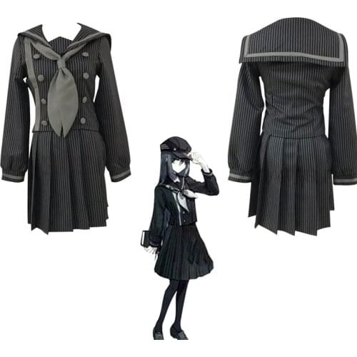 Anime Danganronpa V3 Killing Harmony Saihara Shuichi Cosplay Costumes Detective Uniform School Skirt Full Sets Halloween Party