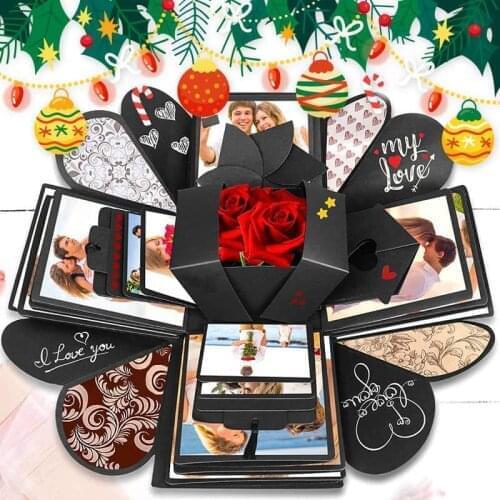 Diy Creative Photo Box Hexagon Multi-Layer Explosion Box Hexagon Surprise Explosion Box Scrapbook DIY Photo Album Scrapbook Crea