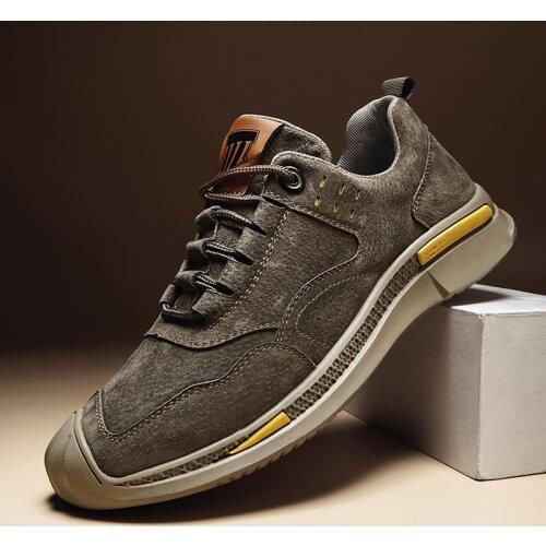 Genuine Leather Top Quality Men Leather Shoes Autumn lace up Mens Casual Shoes OutdoorLuxury Leisure Men Sneakers shoes