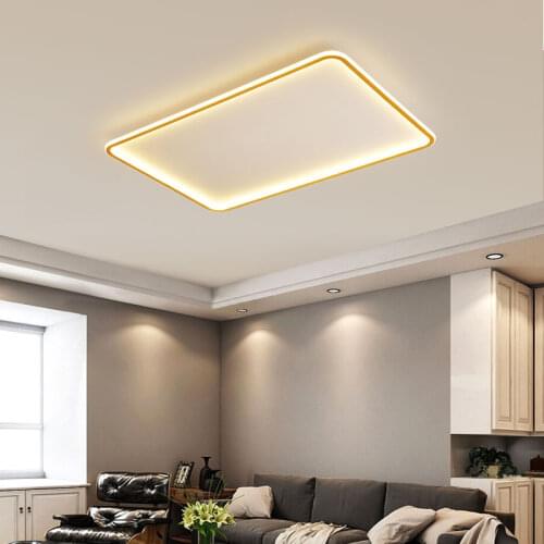 Square led living room ceiling lamp modern Simplicity atmosphere bedroom ceiling light ultra-thin iron balcony Ceiling lighting