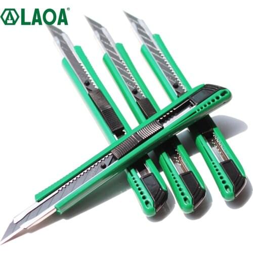 LAOA 10PCS Paper Cutter Pocket Knife Sharp Angle Art Knife SK5 Blade 30 Degree Film Cutter Wallpaper Cutter Sliding Blade Knife