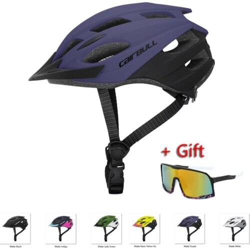 Cairbull Cycling Helmet Visor MTB Helmet PC+EPS Men Women Mountain Riding Cycling Integrally-molded Helmet Sunglasses