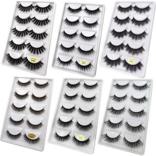 Mix 25 boxes 3D mink eyelashes false eyelashes bulk fluffy mink lashes fake lash kits 30packs cilios makeup eyelashes maquiagem
