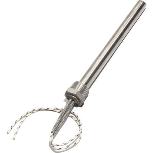 16mm Dia 450~600mm DN20/25mm Thread Single-ended Heating Tube 2000/2500/3000W Cartridge Heater Element for Water Heater with Nut