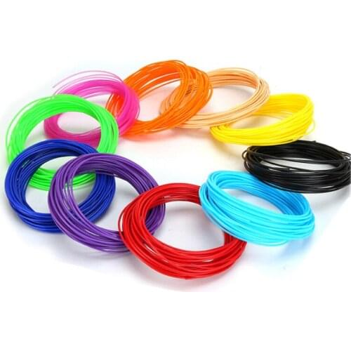 3D Printer Filaments 10 Meters 6 colors 3D Printing Pen Plastic Threads Wire 1.75 mm Printer Consumables 3D Pen Filament PLA
