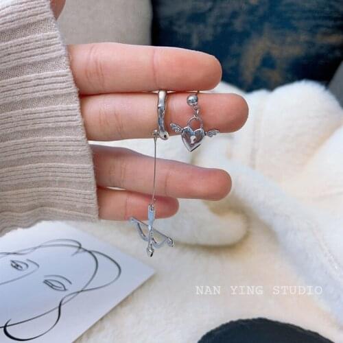 ​ZDMXJL 2021 New Fashion Womens Earrings Dissymmetry Cupids Arrow Eardrop Earrings For Women Girl Party Gift Jewelry Wholesale