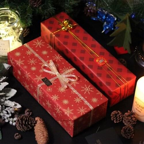 5 Sheets 70x50cm Christmas Gift Wrapping Kraft Paper Christmas Elements Present DIY Packing Wraps for Birthday Xmas Party