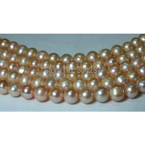 Wholesale 5strands 8-9mm pink round freshwater pearl beads